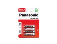 PANASONIC Zinkouhlíkové baterie Red Zinc R03RZ/4BP EU AAA 1,5V (Blistr 4ks)