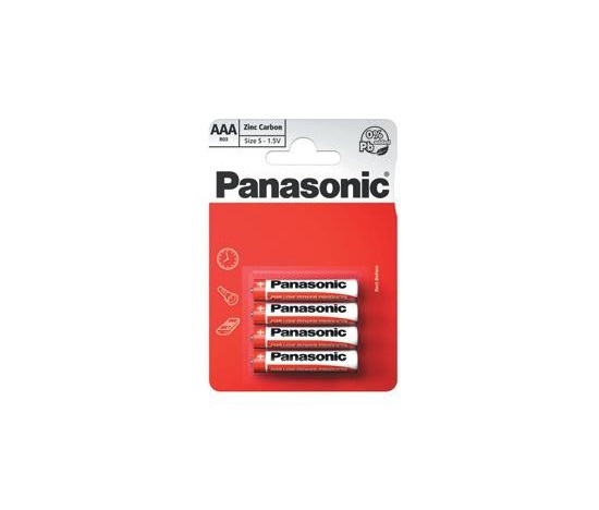 PANASONIC Zinkouhlíkové baterie Red Zinc R03RZ/4BP EU AAA 1,5V (Blistr 4ks)