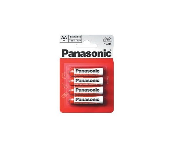 PANASONIC Zinkouhlíkové baterie Red Zinc R6RZ/4BP EU AA 1,5V (Blistr 4ks)