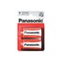 PANASONIC Zinkouhlíkové baterie Red Zinc R20RZ/2BP EU D 1,5V (Blistr 2ks)