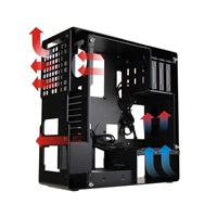 IN WIN 904 Plus, Midi Tower, bez zdroja napájania, čierna