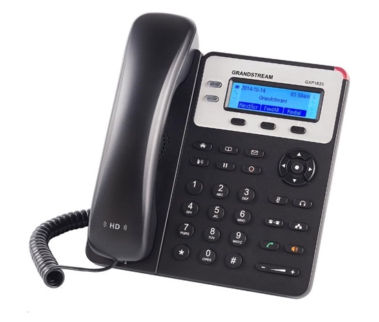 Grandstream GXP1620 [VoIP telefón - 2x SIP účet, HD audio, 3 programy.tlačidlá, prepínač 2xLAN 10/100Mbps]