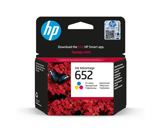 HP 652 Tri-color Original Ink Advantage Cartridge, , F6V24AE (200 pages)