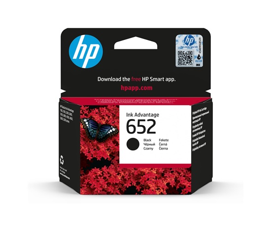 HP 652 Black Original Ink Advantage Cartridge, , F6V25AE (360 pages)