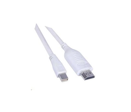 Kábel PREMIUMCORD Mini DisplayPort - HDMI 2 m, biely