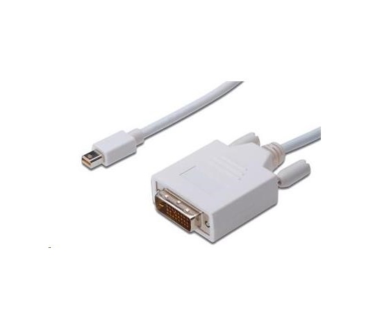 PREMIUMCORD Mini DisplayPort - DVI kábel 1 m, biely