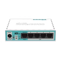 MikroTik RouterBOARD hEX lite, 850MHz CPU, 64MB RAM, 5x LAN, vrátane. Licencia L4