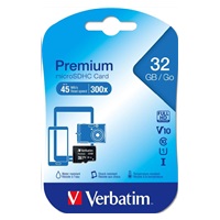 Karta VERBATIM MicroSDHC 32GB Premium, U1