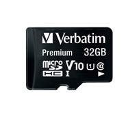 Karta VERBATIM MicroSDHC 32GB Premium, U1 + SD adaptér