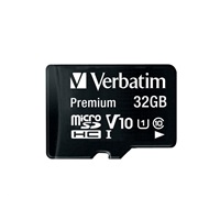 Karta VERBATIM MicroSDHC 32GB Premium, U1 + SD adaptér