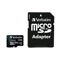Karta VERBATIM MicroSDHC 32GB Premium, U1 + SD adaptér