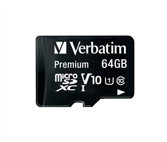 VERBATIM MicroSDXC karta 64GB Premium, U1 + adaptér