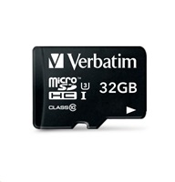 VERBATIM MicroSDHC karta 32GB Pro, U3 + adaptér