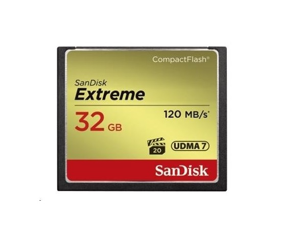 SanDisk Compact Flash 32GB Extreme (R:120/W:85 MB/s) UDMA7