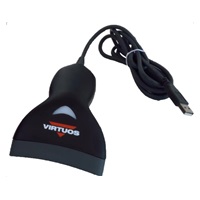 Virtuos CCD čítačka HT-10, USB (emulácia klávesnice/RS232), čierna