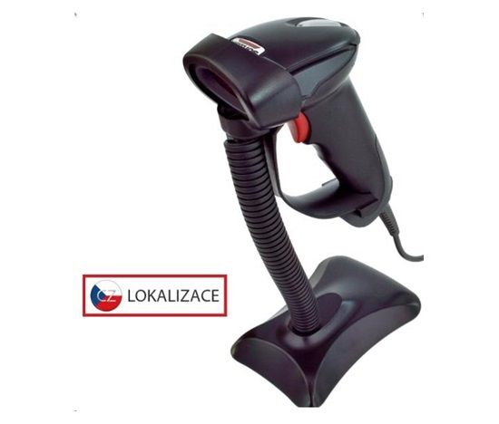 Laserová čítačka Virtuos HT-900A, USB (emulácia klávesnice/RS232), čierna