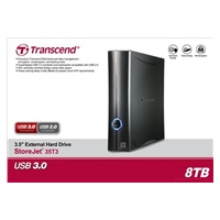Externý pevný disk TRANSCEND 3,5" USB 3.1 StoreJet 35T3, 8 TB, čierna, Turbo