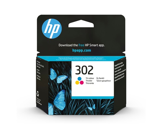 HP 302 Tri-color Original Ink Cartridge, , F6U65AE (165 pages)