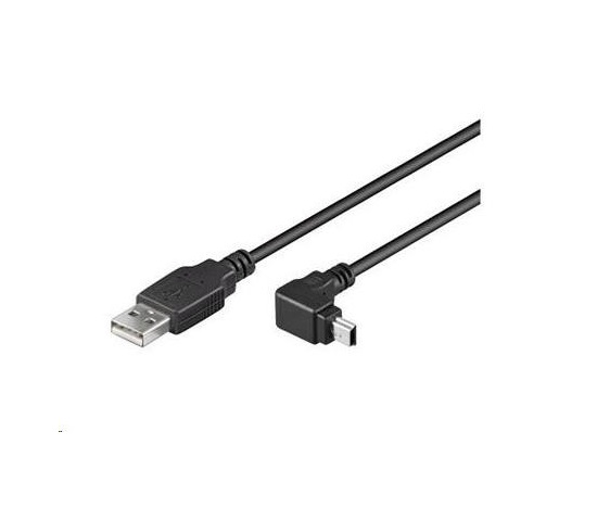 Kábel USB PREMIUMCORD 2.0 Konektor A-Mini B (5pin), uhlový 1,8 m