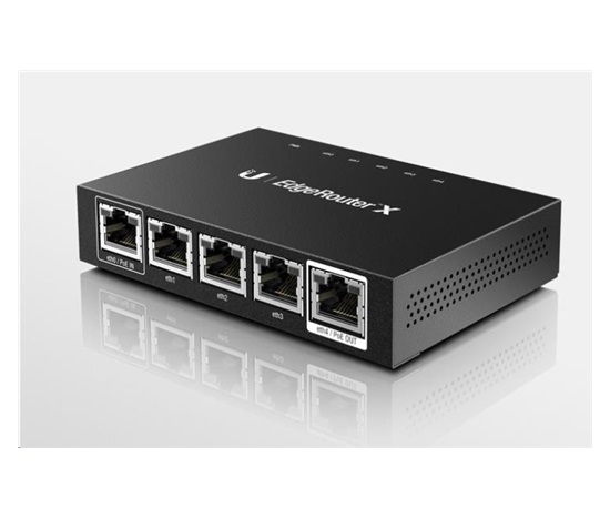 UBNT EdgeMAX EdgeRouter X [880MHz dvojjadrový procesor, 256MB RAM, EdgeOS, 5 gigabitových portov, PoE]