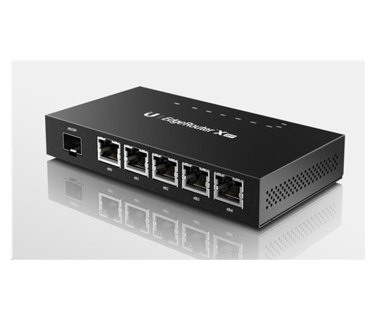 UBNT EdgeMAX EdgeRouter X SFP [880MHz dvojjadrový procesor, 256MB RAM, EdgeOS, 5 gigabitových portov s PoE, SFP]