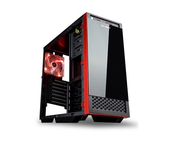 IN WIN case 503 Black, Midi Tower, priehľadná strana, USB 3.0, bez napájania, čierna