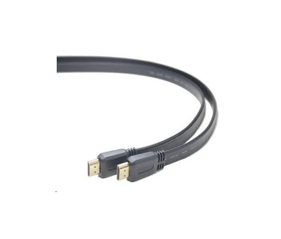 PREMIUMCORD HDMI High Speed + Ethernet plochý kábel, pozlátené konektory, 2 m