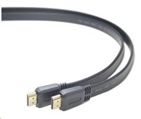 PREMIUMCORD HDMI High Speed + Ethernet plochý kábel, pozlátené konektory, 3 m