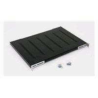 TRITON Regál s perforáciou 19", 1U/850 mm, nosnosť 150 kg, sivý