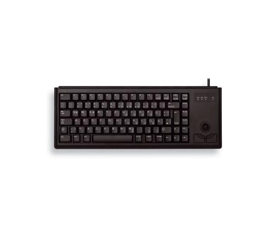 CHERRY klávesnice G84-4400, trackball, ultralehká, USB, EU, černá