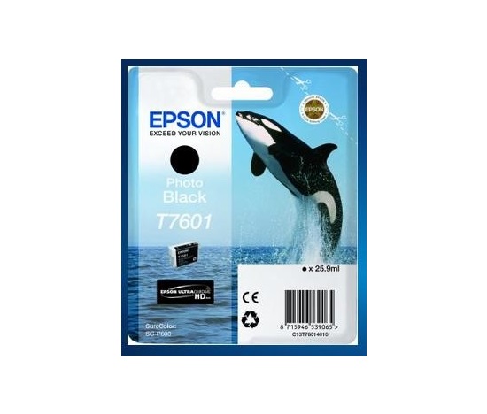Čierny atrament EPSON ULTRACHROME HD "Scythe" - Photo Black - T7601 (25,9 ml)