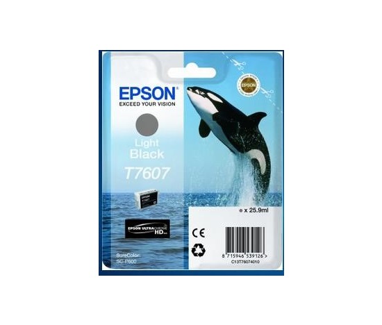 Čierny atrament EPSON ULTRACHROME HD "Scythe" - Light Black - T7607 (25,9 ml)