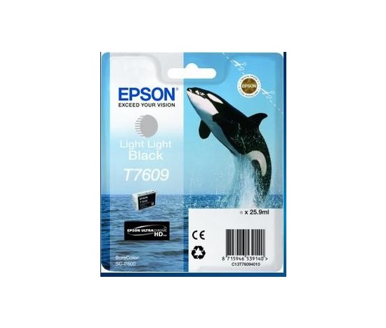Čierny atrament EPSON ULTRACHROME HD "Scythe" - Light Light Black - T7609 (25,9 ml)