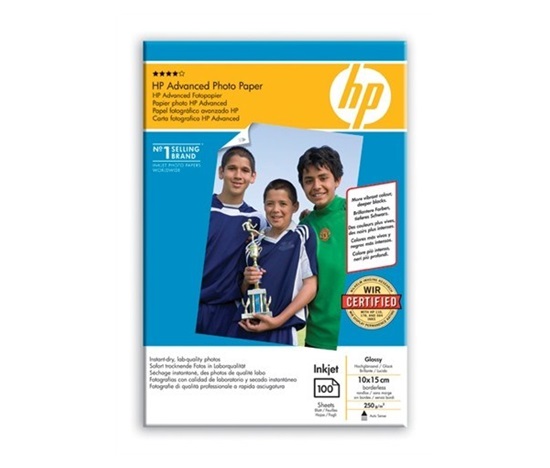 BAZAR - HP Advanced Glossy Photo Paper-100 sht/10 x 15 cm borderless,  250 g/m2, Q8692A, POSKOZENY OBAL-BAZAR
