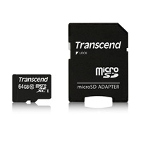 Karta TRANSCEND MicroSDXC 64 GB Class 10, UHS-I (45 MB/s)