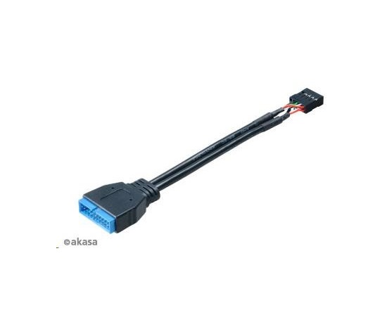 Kábel AKASA redukcia interného USB 3.0 (19-pinový) na interný USB 2.0 (9-pin), 10 cm
