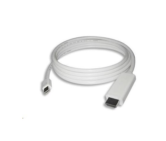Kábel PREMIUMCORD Mini DisplayPort - HDMI 1 m, biely