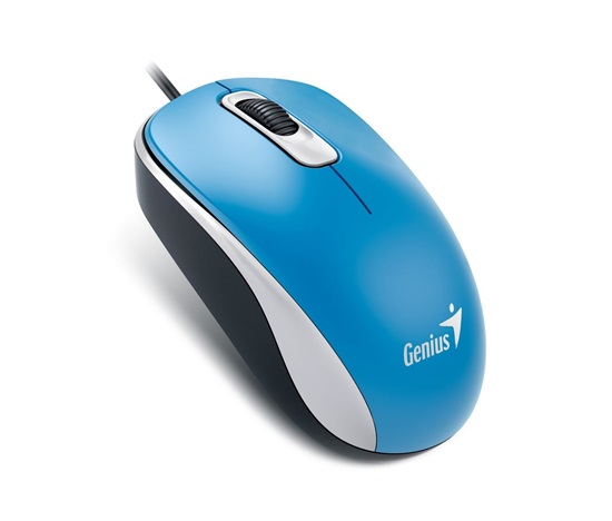 Myš GENIUS DX-110, drôtová, 1000 dpi, USB, modrá