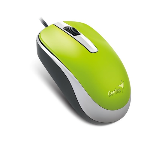 Myš GENIUS DX-120, drôtová, 1200 dpi, USB, zelená