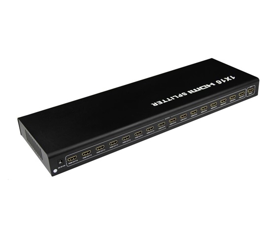 PREMIUMCORD HDMI splitter 1-16 portov kovový s napájacím adaptérom, 3D, FULL HD