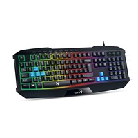 GENIUS klávesnice GX GAMING K-215 / herní, drátová, podsvícená/ USB/ černá/ CZ+SK layout
