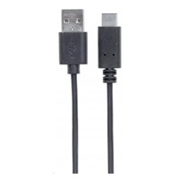MANHATTAN USB kábel 2.0 C, C samec / A samec, 1 m, čierna