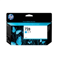 HP 728 130-ml Cyan DesignJet Ink Cartridge