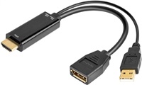 Adaptér PREMIUMCORD HDMI na DisplayPort s napájacím zdrojom