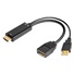 Adaptér PREMIUMCORD HDMI na DisplayPort s napájacím zdrojom