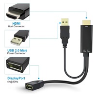 Adaptér PREMIUMCORD HDMI na DisplayPort s napájacím zdrojom