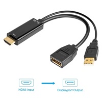 Adaptér PREMIUMCORD HDMI na DisplayPort s napájacím zdrojom