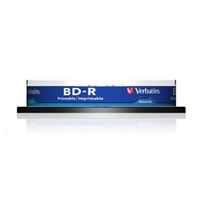 VERBATIM BD-R SL Datalife (10-pack)Blu-Ray/Spindle/6x/25GB Wide Printable