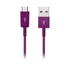 CONNECT IT Kábel Colorz microUSB - USB, 1 m, fialový