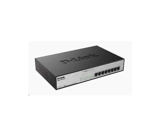 D-Link DGS-1008MP 8-portový gigabitový prepínač PoE, 8x Gigabit PoE RJ45, rozpočet PoE 140W